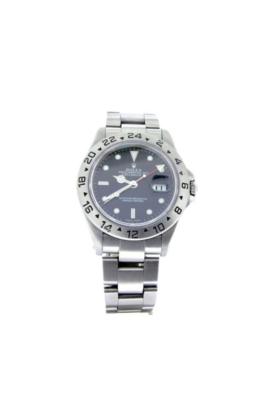 Pre-Owned Mens Rolex Stainless Steel Explorer II Black 16570