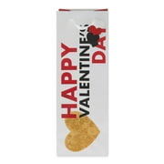 Valentine's Day 13.5" White Paper Wine Gift Bag, Gold Heart, by Way To Celebrate