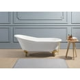 thumbnail image 4 of 59" Streamline N341WH-GLD Soaking Clawfoot Tub and Tray With External Drain, 4 of 8