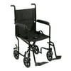 Drive Medical Lightweight Transport Wheelchair, 17" Seat, Black