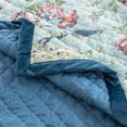 thumbnail image 3 of Benjara BM294311 60 in. Butterflies & Songbirds & Microfiber Eden Throw Blanket, Green & Blue, 3 of 5
