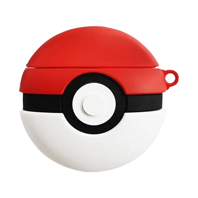 Funda de silicona para auriculares con dibujos de Pokeball en 3D, funda para auriculares inalámbricos de segunda generación para Airpods Pro, llavero para Airpods