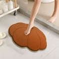 thumbnail image 4 of Matoen Halloween Pumpkin Bathroom Rugs, Pumpkin Shaped Bath Mat, Machine Washable Orange Rug, Living Bedroom Kids Room for Halloween Decoration, Kitchen Area Rugs 23.6 x 23.6 inch, 4 of 6