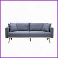 thumbnail image 4 of Easton 75" Dark Gray Linen Sofa – Modern Living Room Piece with USB Port, Pillows & Magazine Pockets, 4 of 5