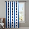 thumbnail image 4 of Coastal Turtle Sheer Curtains 72 Inches Long, Blue Stripe Navy White Geometric Ocean Light Filering Curtains, Breathable Simi Curtain Privacy Drapes for Living Room Bedroom Window Treatment, 4 of 9
