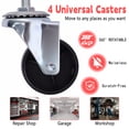 thumbnail image 3 of VANCUS Rolling Garage Shop Seat has casters, 330 lbs with Tool Tray Rolling Padded, Creeper Seat for Garage, Shop, Auto Repair, Black & Red, 3 of 15
