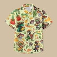 thumbnail image 5 of Hienoo Toddler Boys Summer Beach Shirt Trendy Dinosaur Print Breathable Button Down Shirt, 5 of 6