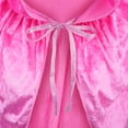 thumbnail image 3 of SeasonsTrading Adult Pink Velvet Hooded Cape Capelet - Princess FairyTale Fantasy Costume, Halloween, Cosplay, Party, Christmas, Cruise, 3 of 4