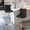 Black-Gold, variant on Peispie Counter Height Bar Stools Set of 2, Adjustable Upholstered Bar Chairs with Footrest, Tufted Back Bar Stools for Kitchen Island Home Bar, Silver Metal Base, Grey