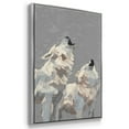 thumbnail image 3 of Midnight Wolves Framed Premium Gallery Wrapped Canvas - Ready to Hang - 25 x 37 - Silver Floating Frame, 3 of 9