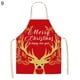 thumbnail image 4 of Delantal de lino con diseño navideño de Papá Noel, cocina casera, accesorios para fiesta y horneado, 4 of 5