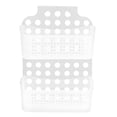 thumbnail image 1 of GOOHOCHY Cesta colgante de baño de doble capa, organizador de almacenamiento de ducha de pared, impermeable, para artículos de tocador, toallas y accesorios de baño., 1 of 8