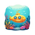 thumbnail image 5 of cartoon Ocean Animal Stickers, Waterproof Ocean Animal Sticker for Water Bottle Laptop Phone Cases Planner Skateboard Luggage Helmet Party Favor Decor, Ideal for Adults Teens Teacher Rewards, 5 of 9
