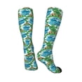 thumbnail image 4 of Balery Hawaii Palms Printed Novelty Socks Men's Women's Crew Socks Sports Socks Knee High Socks Cotton Socks Quirky and Cool Socks, 4 of 9