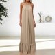 thumbnail image 5 of Faldas Largas de las Mujeres de la Ropa de Cama Se Sienten Sueltas Casual Doblado con Pliegues Falda de Suspensión Ajustable, Ropa de Dormir para el Hogar, 5 of 7
