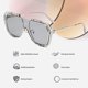 thumbnail image 3 of Gafas de sol anti-ultravioleta retras de las gafas de sol cuadradas del marco grande de una sola pieza, hechas de PC, 3 of 5