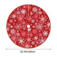 thumbnail image 3 of Kumdkd 35" Red Snowflake Christmas Tree Skirt - Premium Fabric Tree Collar for Holidays, Weddings & Home Decor (Fits 7ft Trees), 3 of 6