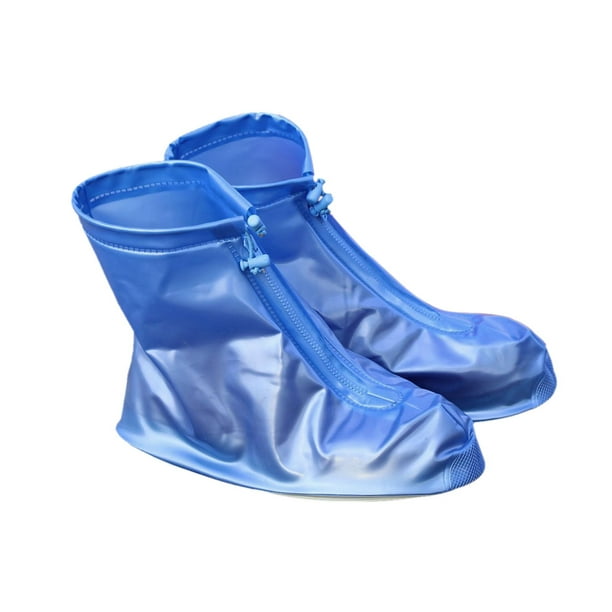 1 Pair Blue Size XL PVC Nonslip Reusable Rainproof Shoes Cover Guard ...