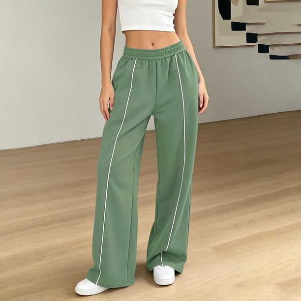 Neewe Womens Casual Pants with Pockets Elastic Sweatpants Women for Lounging Jogging Workout and Gym