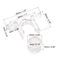 thumbnail image 2 of Unique Bargains Furniture Cabinet Door Single Roller Catch ABS Plastic Clear 20 Pcs, 2 of 4
