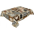 thumbnail image 6 of Rectangle Table Cloth Farm Rooster Cow Windmill Brown Buffalo Plaid Washable Waterproof Tablecloths Farmhouse Barn Truck Pig Table Cover for Dinner Wedding Kitchen Holiday Party, 6 of 7