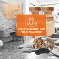 thumbnail image 7 of LAVANE 6 inch / 15cm Wooden Furniture Legs, Set of 4 Solid Wood Carved Geometry Unfinished Replacement Bun Feet with Mounting Plate & Screws for Sofa Cabinet Couch Table TV Stand, 7 of 7