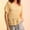 Yellow, variant on Njoeus Womens Tops Summer Short Sleeve Knit Tunic Tops Casual V Neck T-Shirts Loose Blouse with Pocket Spring Clothes