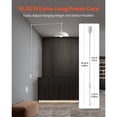 thumbnail image 2 of KFFKFF Plug-in Pendant Light Cord Kit, 16ft Extension Cords, 2-Pack E26 Lamp Socket Replacement, Durable and Reliable, Simple Installation, Hanging Light Kit with On/Off Switch and Socket Rings, 2 of 9