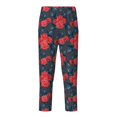 thumbnail image 2 of Disketp Rose Flowers for Teenagers' Pajama Pants ,Lounge Pants Teen joggers Ideal for Home, School, or Sports-Medium, 2 of 6