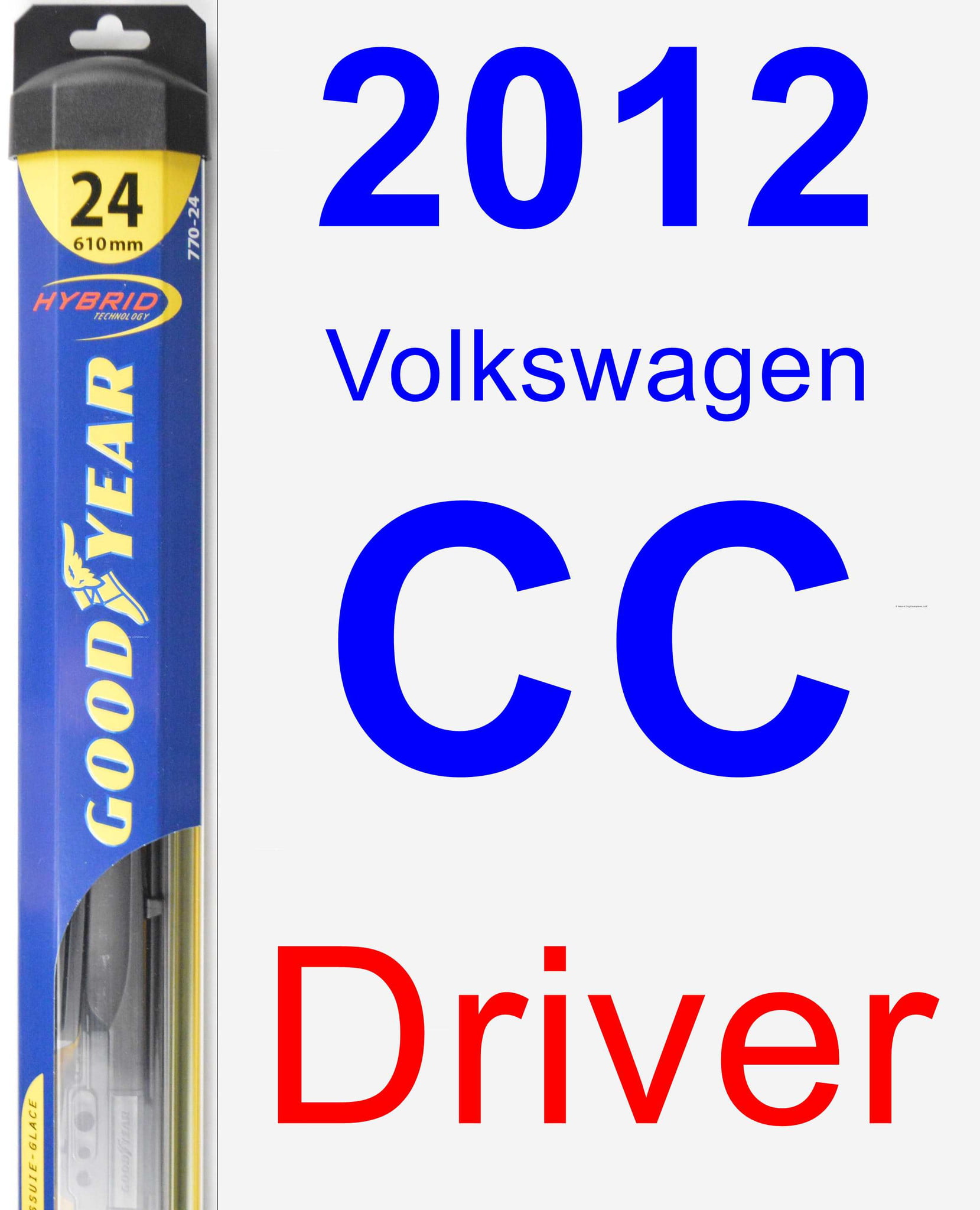 オリジナル 2009-2012 24 Volkswagen CC Wiper Blade (Driver) (Goodyear Wiper  Blades-Assurance) (2010 2011) 並行輸入品