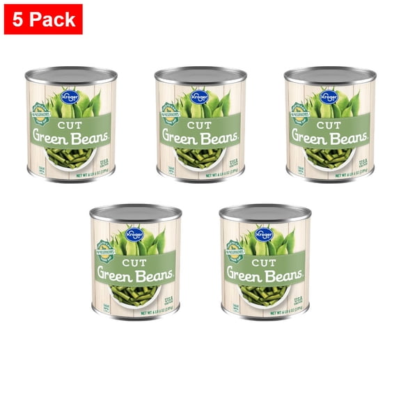 Kroger Cut Green Beans 102 oz - 5 Pack