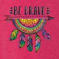 thumbnail image 2 of Colorful Neon Be Brave Dreamcatcher | Dean Russo Art Pop Culture Tri-Blend Racerback Tank Top, Shocking Pink, Medium, 2 of 6