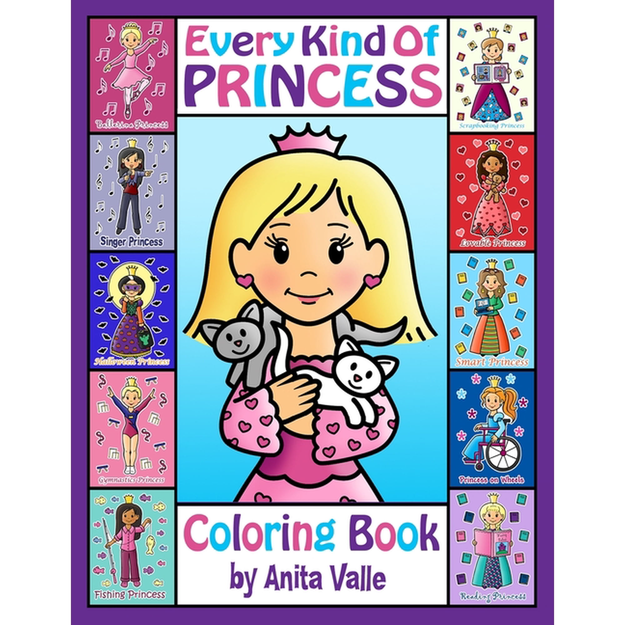 Cute Coloring Books for Kids Every Kind of Princess Coloring Book (Paperback)