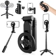 thumbnail image 1 of 4-in-1 Multifunctional Magnetic Selfie Stick Tripod, 360° Rotation Phone Tripod with Wireless Remote, Phone Stand for Photo Video Recording & Vlogging - Portable Travel, 1 of 8