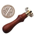 thumbnail image 1 of Juego de 26 sellos con letras 3D en relieve, mango de madera, regalo elegante para profesores, madres y Acción de Gracias. Diseño portátil, mango de madera y base de metal. Ideal para, 1 of 9