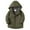Army Green, variant on Kids Boys Girls Winter Thicken Coat Solid Hooded Jacket Toddler Windproof Thick Warm Outwear Winter Jacket