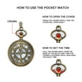 thumbnail image 3 of Reloj de Bolsillo ANGGREK Para Hombre Retro Bronce Cuarzo, 3 of 8