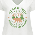thumbnail image 4 of Inktastic The Great Smoky Mountains Are Calling Women's Plus Size V-Neck T-Shirt, 4 of 5