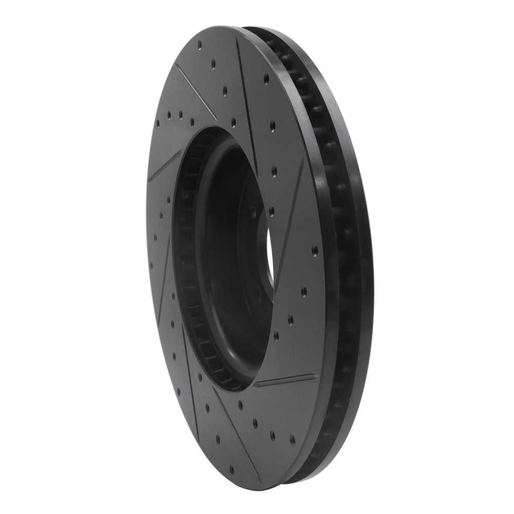 Dynamic Friction Company 633-11030L DFC Brake Rotor - Drilled And Slotted - Black