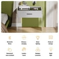 thumbnail image 4 of FINE MAKER Smart Nightstand Single Drawer Bedroom   Nightstand with Wireless Charging Tricolor LED   Lights Nightstand with Bluetooth Audio and   Sensor Lights, 4 of 16
