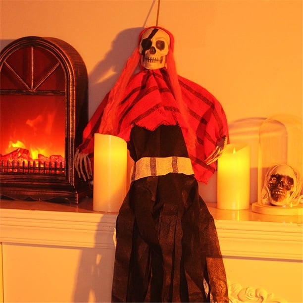 Decoraciones de Halloween, adornos de Halloween, regalos de Halloween, decoración de escena de fiesta con colgante de Halloween, adornos colgantes, decoraciones piratas de plástico