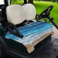 thumbnail image 2 of Golf Cart Seat Covers for 2 Seater,Blue Coastal Beach Soft Microfiber Cart Seat Towel Blanket,Summer Nautical Oil Painting Absorbent Breathable Non Slip Bench Seats Protector for Golf Course 51"x31", 2 of 9