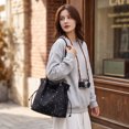 thumbnail image 4 of Leodye 1PCS Large Capacity Star Pattern Cloth Shoulder Bag, Casual Multipurpose Handbag for Daily Shopping and Travel -11.81x3.94x11.02in, 4 of 6