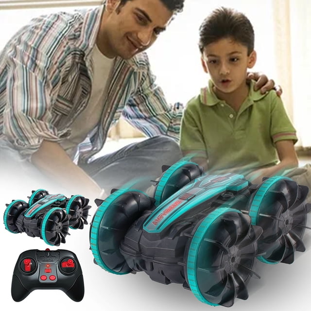 Remote Control Car for Kids - All Terrain 4WD Stunt RC Vehicle with Off-Road Capabilities and RC Boat Functionality