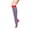 Blue with Red, variant on Zebra Stripes Knee High Tube Uniforms Halloween Costumes Cosplay Party Events Socks For Women and Girls in Green with Yellow Color