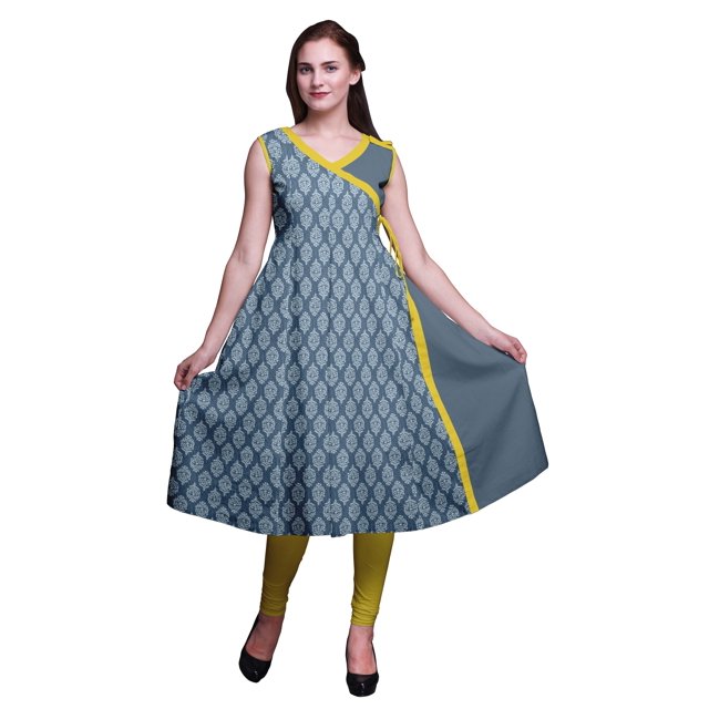 Bimba Kurtas pour Femmes Imprimé Sans Manches Tunique d'Été