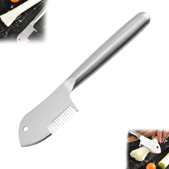 Stainless Steel Multi-Purpose Julienne Peeler, Vegetable Julienne Slicer Handheld, 2-in-1 Kitchen Shredder for Veggies, Quick & Easy, for Fruit, Potatoes, Carrot, Cucumber (1 Pcs)