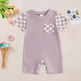 thumbnail image 2 of CAUYDY Baby Boy Rompers Cotton Clothes, Rompers for Newborn, Infant, and Baby Boy Short Sleeve Summer Clothing(C101-Purple,3-6 M), 2 of 5