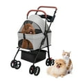 thumbnail image 3 of Porfeet Pet Stroller, Folding Dog Stroller, Pet Folding Stroller, 4 Wheels Dog/Cat Puppy Stroller, Travel Carrier for Small/Medium Pet,1 Set, 3 of 13