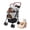 Gray, variant on Zksm 4 Wheel Pet Dog Stroller Foldable Carrier Strolling Cart for Medium Small Dog Cat with Cup Holder, Black